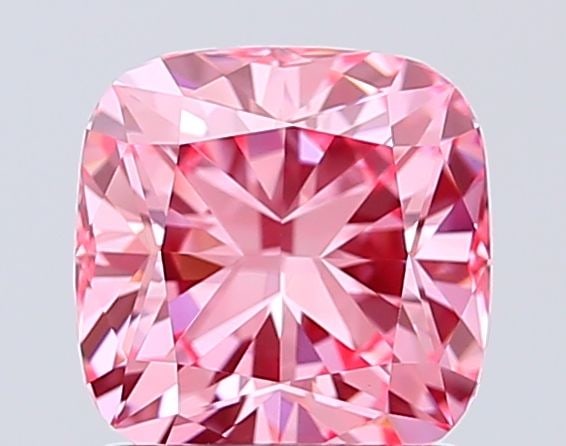 Loose Diamond - CUSHION MODIFIED 1.54ct Fancy Vivid Pink VS1: Loose Diamond - CUSHION MODIFIED 1.54ct Fancy Vivid Pink VS1 Source: This is a real non-mined Diamond that has been grown in a lab Shape: CUSHION MODIFIED Carats: 1.54 Color: Fancy Vivid Pink