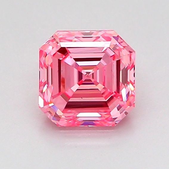 Loose Diamond - ASSCHER 1.01ct Fancy Vivid Pink VS2: Loose Diamond - ASSCHER 1.01ct Fancy Vivid Pink VS2 Source: This is a real non-mined Diamond that has been grown in a lab Shape: ASSCHER Carats: 1.01 Color: Fancy Vivid Pink Certification: IGI Video: