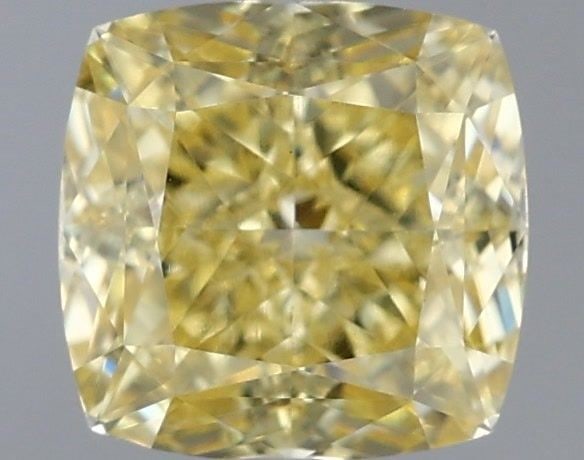 Loose Diamond - CUSHION MODIFIED 1.06ct Fancy Intense Yellow VS1: Loose Diamond - CUSHION MODIFIED 1.06ct Fancy Intense Yellow VS1 Source: This is a real non-mined Diamond that has been grown in a lab Shape: CUSHION MODIFIED Carats: 1.06 Color: Fancy Intense Yellow 