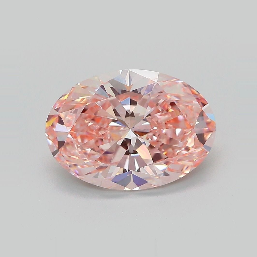 Loose Diamond - OVAL 3.37ct Fancy Vivid Pink VS1: Loose Diamond - OVAL 3.37ct Fancy Vivid Pink VS1 Source: This is a real non-mined Diamond that has been grown in a lab Shape: OVAL Carats: 3.37 Color: Fancy Vivid Pink Certification: IGI Video: