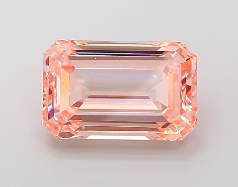 Loose Diamond - EMERALD 10.06ct Fancy Intense Pink VS1: Loose Diamond - EMERALD 10.06ct Fancy Intense Pink VS1 Source: This is a real non-mined Diamond that has been grown in a lab Shape: EMERALD Carats: 10.06 Color: Fancy Intense Pink Certification: IGI V
