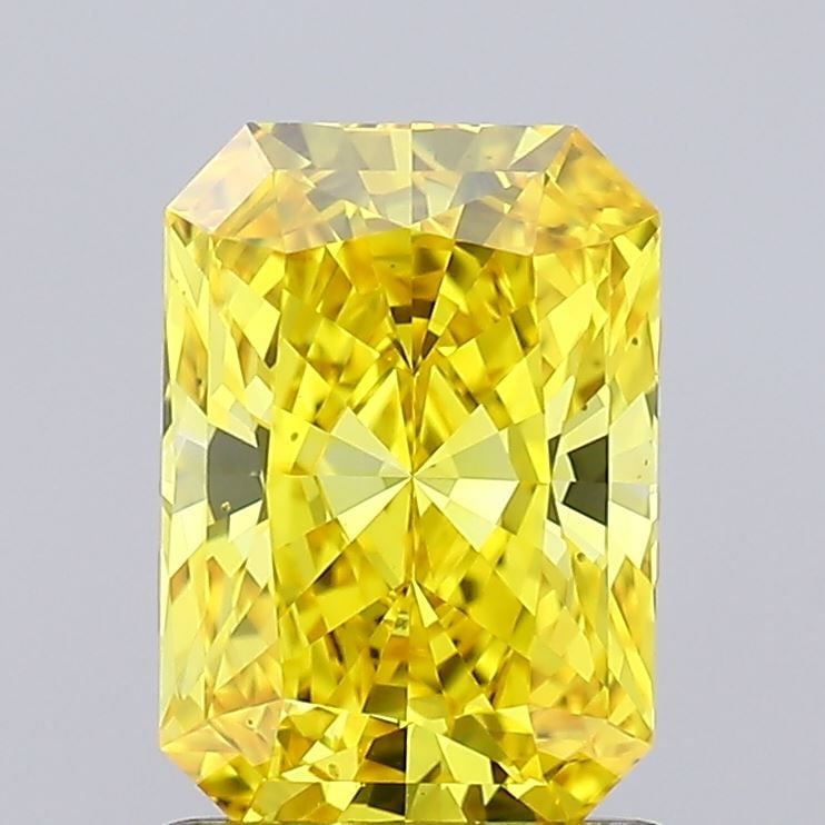Loose Diamond - RADIANT 1.17ct Fancy Vivid Yellow VVS2: Loose Diamond - RADIANT 1.17ct Fancy Vivid Yellow VVS2 Source: This is a real non-mined Diamond that has been grown in a lab Shape: RADIANT Carats: 1.17 Color: Fancy Vivid Yellow Certification: IGI Vi