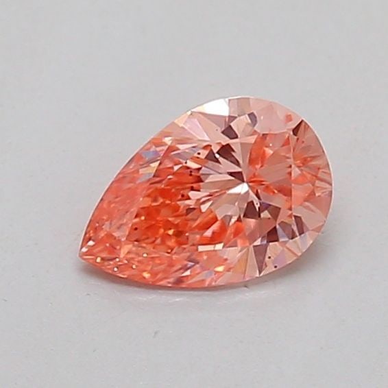 Loose Diamond - PEAR 0.23ct Fancy Vivid Orangey Pink SI1: Loose Diamond - PEAR 0.23ct Fancy Vivid Orangey Pink SI1 Source: This is a real non-mined Diamond that has been grown in a lab Shape: PEAR Carats: 0.23 Color: Fancy Vivid Orangey Pink Certification: I