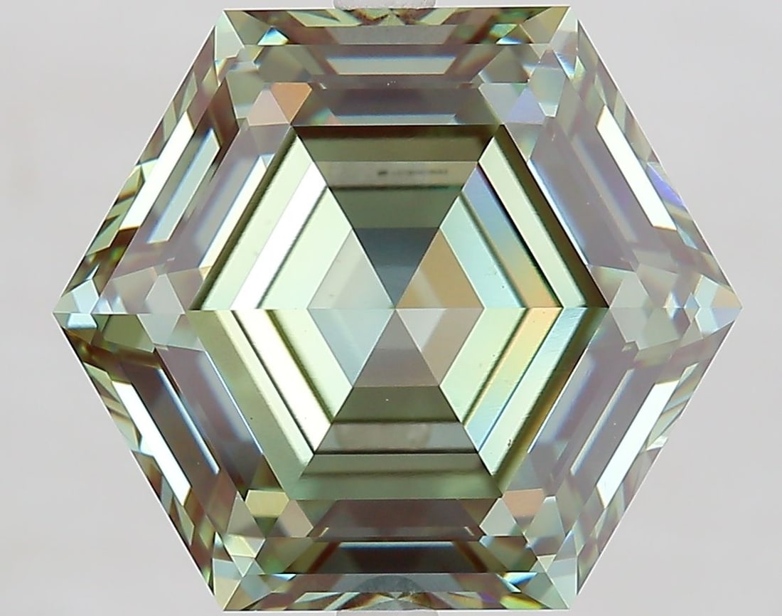 Loose Diamond - HEXAGONAL 9.53ct Fancy Green VVS2 (1 of 1)