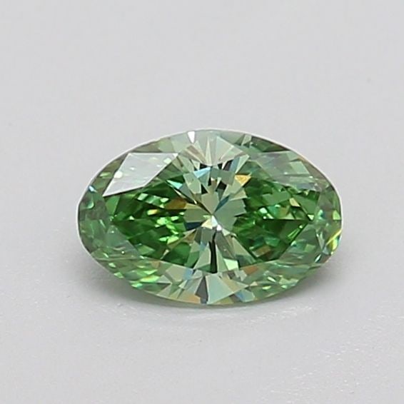 Loose Diamond - OVAL 0.37ct Fancy Vivid Green VS1: Loose Diamond - OVAL 0.37ct Fancy Vivid Green VS1 Source: This is a real non-mined Diamond that has been grown in a lab Shape: OVAL Carats: 0.37 Color: Fancy Vivid Green Certification: IGI Video: