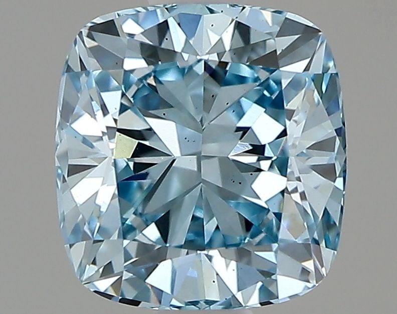 Loose Diamond - CUSHION MODIFIED 0.95ct Fancy Vivid Blue VS2: Loose Diamond - CUSHION MODIFIED 0.95ct Fancy Vivid Blue VS2 Source: This is a real non-mined Diamond that has been grown in a lab Shape: CUSHION MODIFIED Carats: 0.95 Color: Fancy Vivid Blue Certific