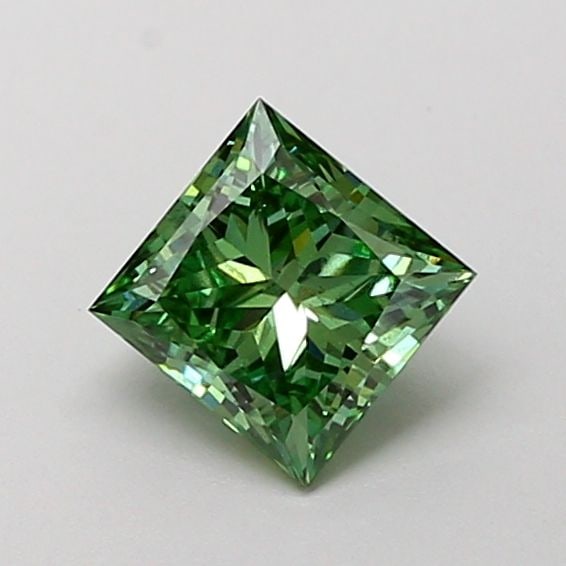 Loose Diamond - PRINCESS 1.02ct Fancy Vivid Green VS1: Loose Diamond - PRINCESS 1.02ct Fancy Vivid Green VS1 Source: This is a real non-mined Diamond that has been grown in a lab Shape: PRINCESS Carats: 1.02 Color: Fancy Vivid Green Certification: IGI Vid