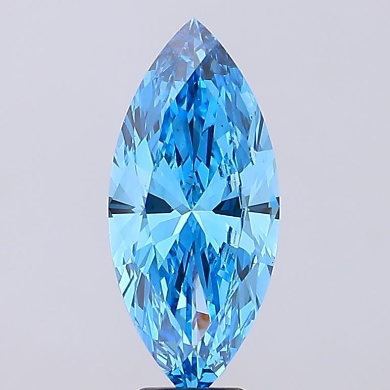 Loose Diamond - MARQUISE 6.01ct Fancy Vivid Blue VS1: Loose Diamond - MARQUISE 6.01ct Fancy Vivid Blue VS1 Source: This is a real non-mined Diamond that has been grown in a lab Shape: MARQUISE Carats: 6.01 Color: Fancy Vivid Blue Certification: IGI Video