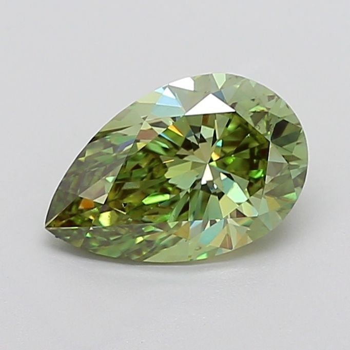 Loose Diamond - PEAR 2.58ct Fancy Vivid Green VS2: Loose Diamond - PEAR 2.58ct Fancy Vivid Green VS2 Source: This is a real non-mined Diamond that has been grown in a lab Shape: PEAR Carats: 2.58 Color: Fancy Vivid Green Certification: IGI PLEASE NOTE