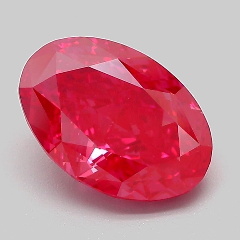 Loose Diamond - OVAL 2.03ct Fancy Vivid Red VS1: Loose Diamond - OVAL 2.03ct Fancy Vivid Red VS1 Source: This is a real non-mined Diamond that has been grown in a lab Shape: OVAL Carats: 2.03 Color: Fancy Vivid Red Certification: IGI Video: