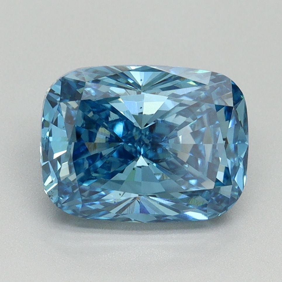 Loose Diamond - CUSHION MODIFIED 3.02ct Fancy Vivid Blue VS2: Loose Diamond - CUSHION MODIFIED 3.02ct Fancy Vivid Blue VS2 Source: This is a real non-mined Diamond that has been grown in a lab Shape: CUSHION MODIFIED Carats: 3.02 Color: Fancy Vivid Blue Certific