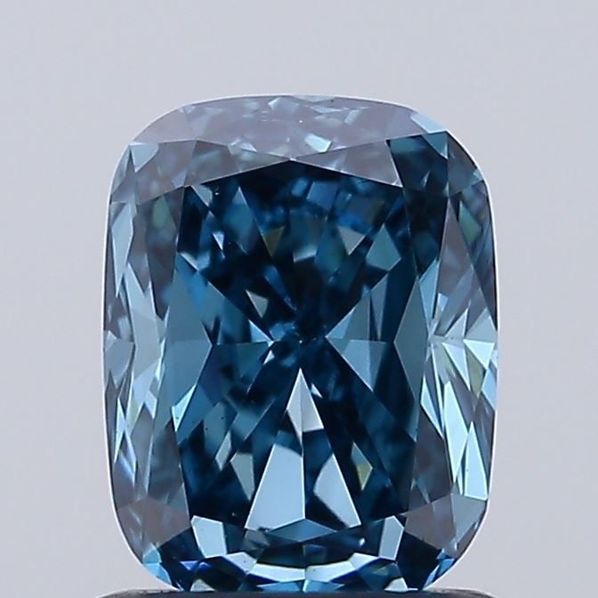 Loose Diamond - CUSHION BRILLIANT 1.02ct Fancy Vivid Blue VS1: Loose Diamond - CUSHION BRILLIANT 1.02ct Fancy Vivid Blue VS1 Source: This is a real non-mined Diamond that has been grown in a lab Shape: CUSHION BRILLIANT Carats: 1.02 Color: Fancy Vivid Blue Certif