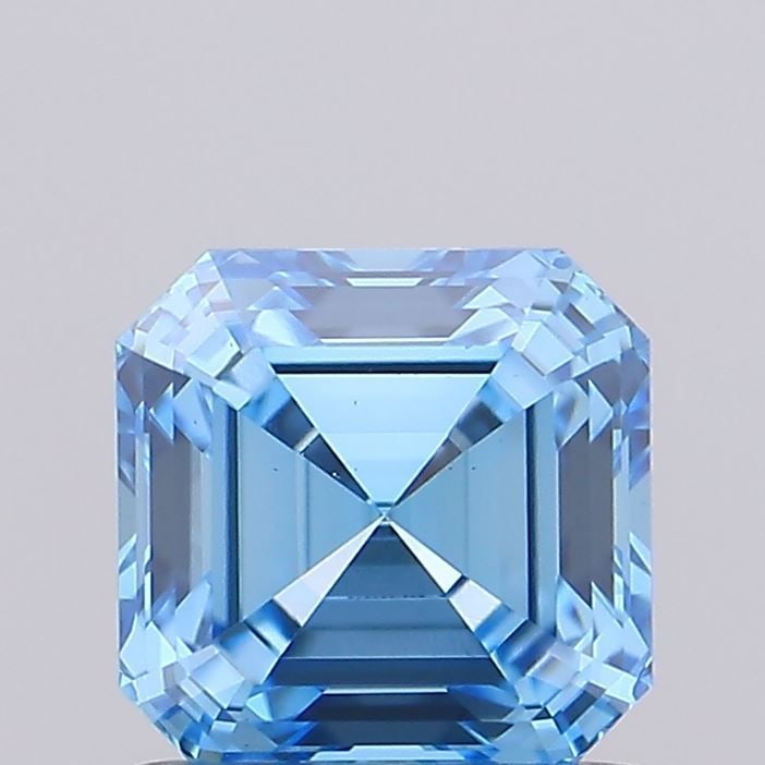 Loose Diamond - ASSCHER 0.74ct Fancy Vivid Blue VS1: Loose Diamond - ASSCHER 0.74ct Fancy Vivid Blue VS1 Source: This is a real non-mined Diamond that has been grown in a lab Shape: ASSCHER Carats: 0.74 Color: Fancy Vivid Blue Certification: IGI Video: