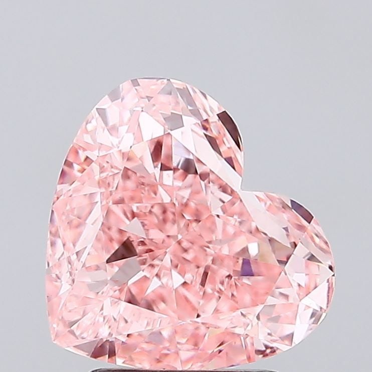 Loose Diamond - HEART 2.68ct Fancy Vivid Pink VVS2: Loose Diamond - HEART 2.68ct Fancy Vivid Pink VVS2 Source: This is a real non-mined Diamond that has been grown in a lab Shape: HEART Carats: 2.68 Color: Fancy Vivid Pink Certification: IGI Video: