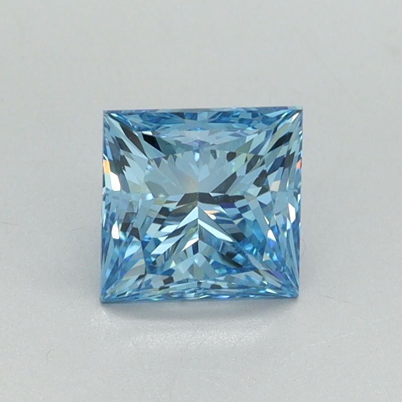 Loose Diamond - PRINCESS 1.04ct Fancy Vivid Blue VS1: Loose Diamond - PRINCESS 1.04ct Fancy Vivid Blue VS1 Source: This is a real non-mined Diamond that has been grown in a lab Shape: PRINCESS Carats: 1.04 Color: Fancy Vivid Blue Certification: IGI Video