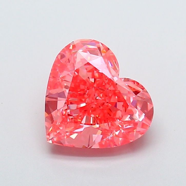 Loose Diamond - HEART 3.55ct Fancy Vivid Pink VVS2: Loose Diamond - HEART 3.55ct Fancy Vivid Pink VVS2 Source: This is a real non-mined Diamond that has been grown in a lab Shape: HEART Carats: 3.55 Color: Fancy Vivid Pink Certification: IGI Video: