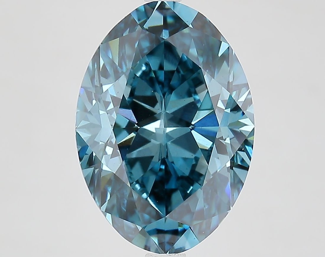 Loose Diamond - OVAL 5.51ct Fancy Vivid Blue VS2: Loose Diamond - OVAL 5.51ct Fancy Vivid Blue VS2 Source: This is a real non-mined Diamond that has been grown in a lab Shape: OVAL Carats: 5.51 Color: Fancy Vivid Blue Certification: IGI Video: