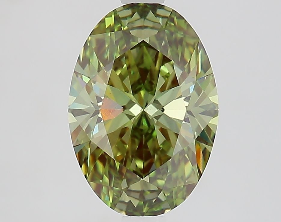 Loose Diamond - OVAL 2.31ct Fancy Vivid Green VS1: Loose Diamond - OVAL 2.31ct Fancy Vivid Green VS1 Source: This is a real non-mined Diamond that has been grown in a lab Shape: OVAL Carats: 2.31 Color: Fancy Vivid Green Certification: IGI Video: