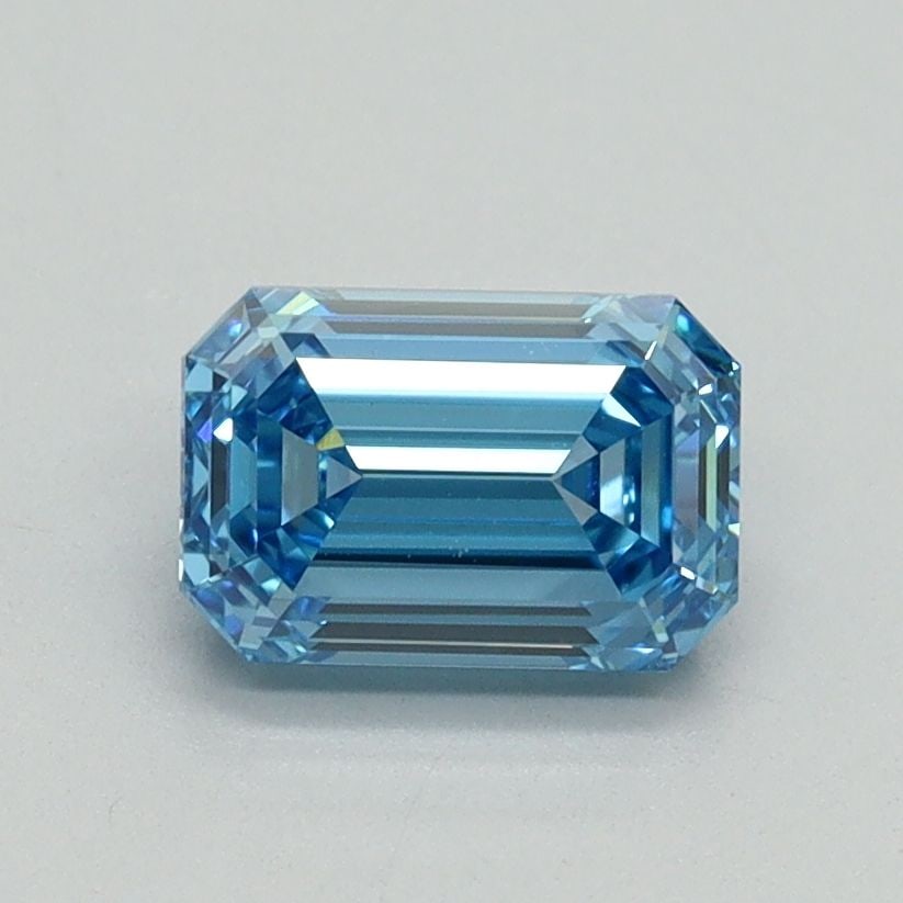 Loose Diamond - EMERALD 1.07ct Fancy Vivid Blue VVS2: Loose Diamond - EMERALD 1.07ct Fancy Vivid Blue VVS2 Source: This is a real non-mined Diamond that has been grown in a lab Shape: EMERALD Carats: 1.07 Color: Fancy Vivid Blue Certification: IGI Video: