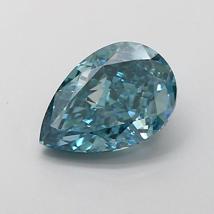 Loose Diamond - PEAR 1.81ct Fancy Vivid Greenish Blue VS2: Loose Diamond - PEAR 1.81ct Fancy Vivid Greenish Blue VS2 Source: This is a real non-mined Diamond that has been grown in a lab Shape: PEAR Carats: 1.81 Color: Fancy Vivid Greenish Blue Certification: