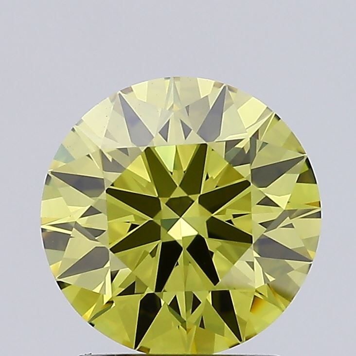 Ideal Loose Diamond - ROUND 2.02ct Fancy Intense Yellow VVS1: Ideal Loose Diamond - ROUND 2.02ct Fancy Intense Yellow VVS1 Source: This is a real non-mined Diamond that has been grown in a lab Shape: ROUND Carats: 2.02 Color: Fancy Intense Yellow Certification: 