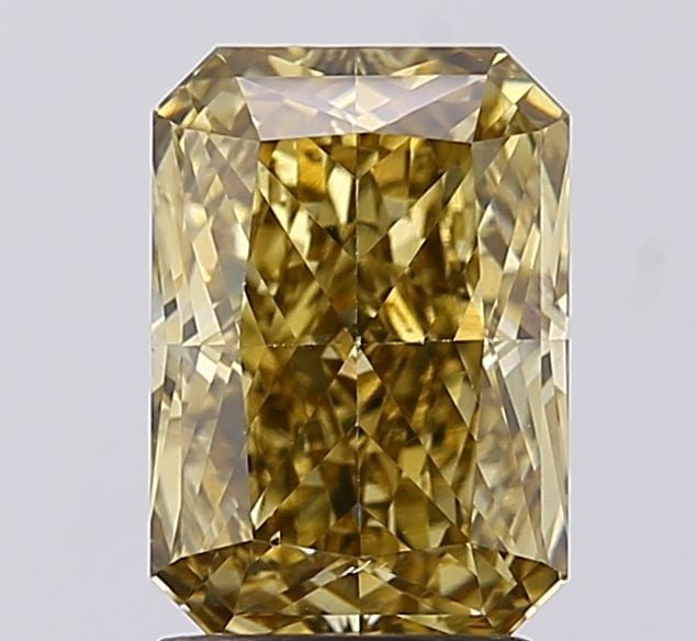 Loose Diamond - RADIANT 2.53ct Fancy Intense Gray Yellow VS2: Loose Diamond - RADIANT 2.53ct Fancy Intense Gray Yellow VS2 Source: This is a real non-mined Diamond that has been grown in a lab Shape: RADIANT Carats: 2.53 Color: Fancy Intense Gray Yellow Certific