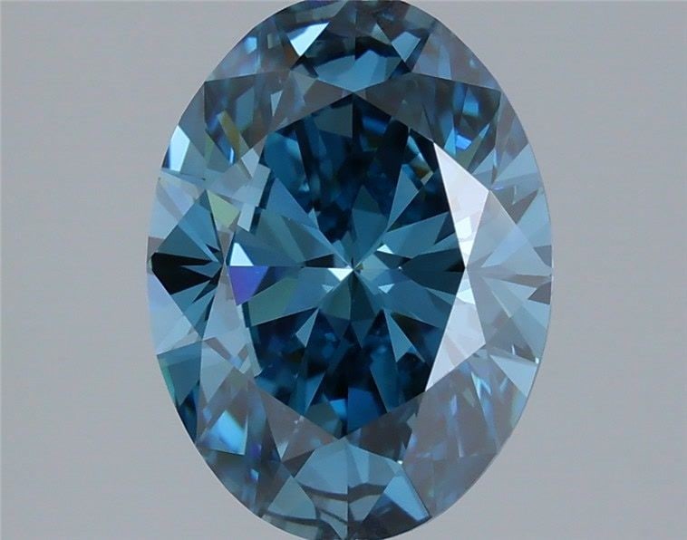 Loose Diamond - OVAL 2.3ct Fancy Vivid Blue VVS2: Loose Diamond - OVAL 2.3ct Fancy Vivid Blue VVS2 Source: This is a real non-mined Diamond that has been grown in a lab Shape: OVAL Carats: 2.3 Color: Fancy Vivid Blue Certification: IGI Video: