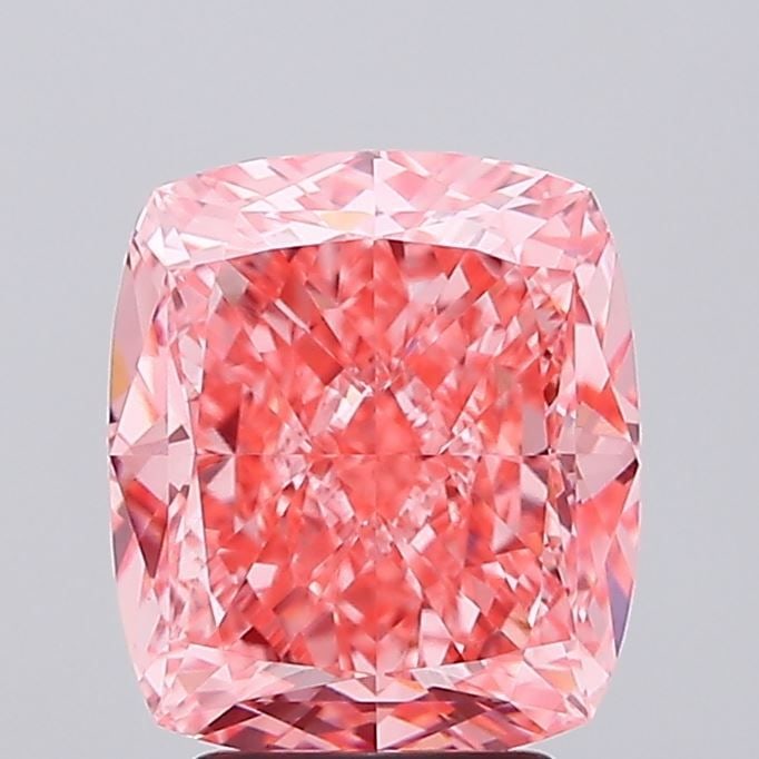 Loose Diamond - CUSHION MODIFIED 4.03ct Fancy Vivid Pink VVS2: Loose Diamond - CUSHION MODIFIED 4.03ct Fancy Vivid Pink VVS2 Source: This is a real non-mined Diamond that has been grown in a lab Shape: CUSHION MODIFIED Carats: 4.03 Color: Fancy Vivid Pink