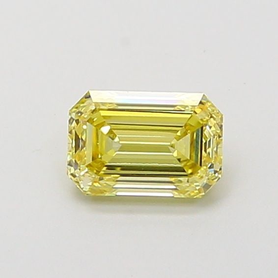 Loose Diamond - EMERALD 0.53ct Fancy Yellow VS1: Loose Diamond - EMERALD 0.53ct Fancy Yellow VS1 Source: This is a real non-mined Diamond that has been grown in a lab Shape: EMERALD Carats: 0.53 Color: Fancy Yellow Certification: IGI Video:
