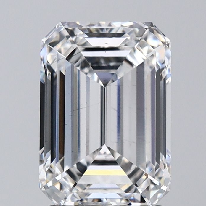 Loose Diamond - EMERALD 2.58ct D VS2: Loose Diamond - EMERALD 2.58ct D VS2 Source: This is a real non-mined Diamond that has been grown in a lab Shape: EMERALD Carats: 2.58 Color: D Clarity: VS2 Certification: IGI Video:
