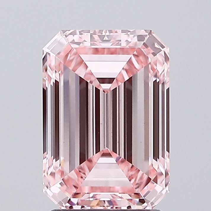 Loose Diamond - EMERALD 2.52ct Fancy Intense Pink VS1: Loose Diamond - EMERALD 2.52ct Fancy Intense Pink VS1 Source: This is a real non-mined Diamond that has been grown in a lab Shape: EMERALD Carats: 2.52 Color: Fancy Intense Pink Certification: IGI Vid