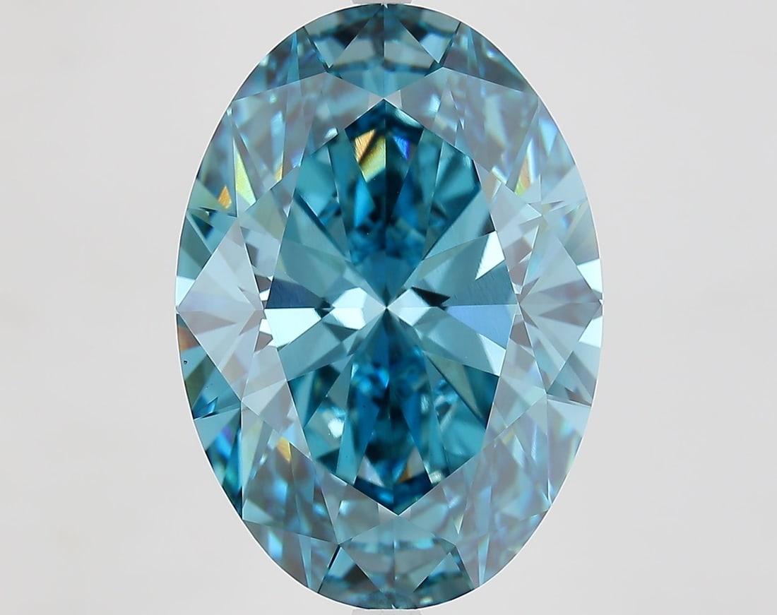 Loose Diamond - OVAL 12.33ct Fancy Vivid Blue VS1 (1 of 1)