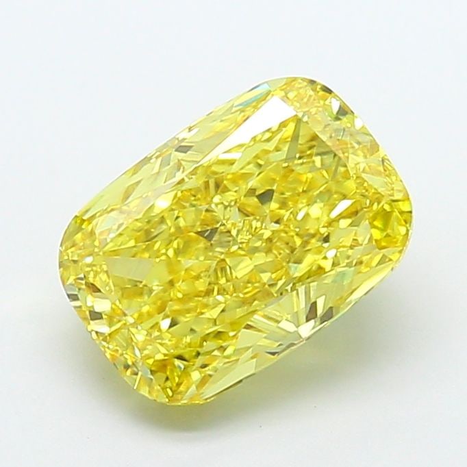 Loose Diamond - CUSHION MODIFIED 4.23ct Fancy Vivid Yellow SI1: Loose Diamond - CUSHION MODIFIED 4.23ct Fancy Vivid Yellow SI1 Source: This is a real non-mined Diamond that has been grown in a lab Shape: CUSHION MODIFIED Carats: 4.23 Color: Fancy Vivid Yellow Cert