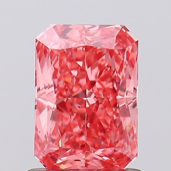 Loose Diamond - RADIANT 1.22ct Fancy Vivid Pink VS1: Loose Diamond - RADIANT 1.22ct Fancy Vivid Pink VS1 Source: This is a real non-mined Diamond that has been grown in a lab Shape: RADIANT Carats: 1.22 Color: Fancy Vivid Pink Certification: IGI Video: