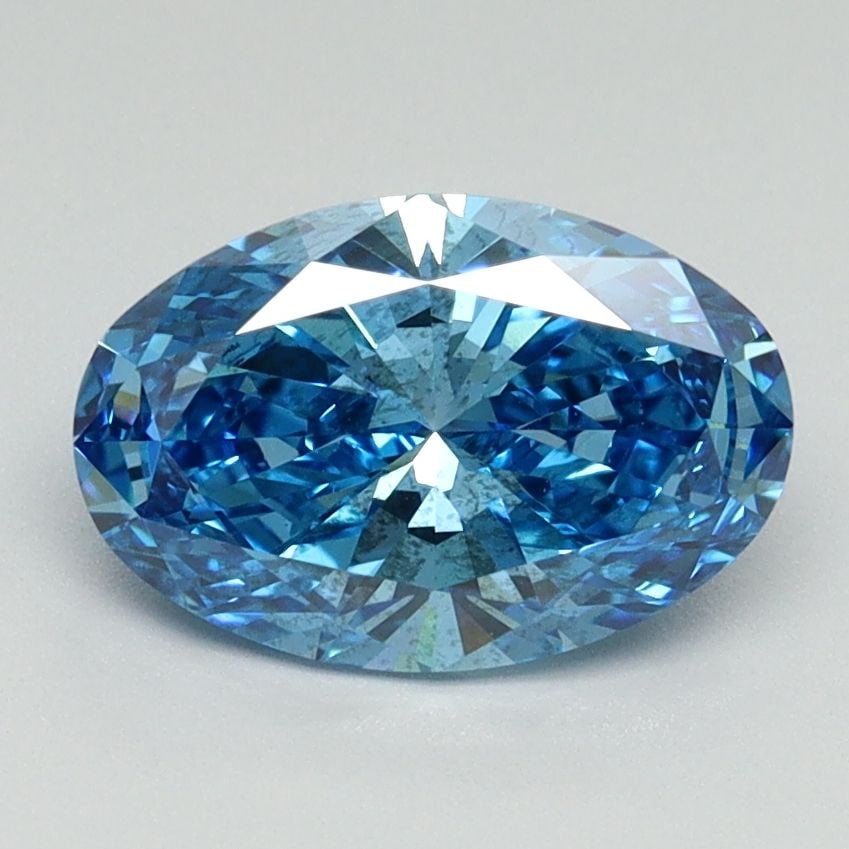 Loose Diamond - OVAL 1.62ct Fancy Vivid Blue SI2: Loose Diamond - OVAL 1.62ct Fancy Vivid Blue SI2 Source: This is a real non-mined Diamond that has been grown in a lab Shape: OVAL Carats: 1.62 Color: Fancy Vivid Blue Certification: IGI Video: Video