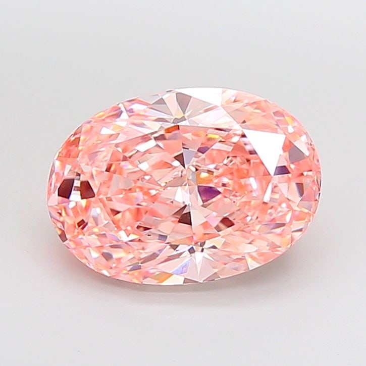 Loose Diamond - OVAL 6.1ct Fancy Vivid Pink VS1: Loose Diamond - OVAL 6.1ct Fancy Vivid Pink VS1 Source: This is a real non-mined Diamond that has been grown in a lab Shape: OVAL Carats: 6.1 Color: Fancy Vivid Pink Certification: IGI Video:
