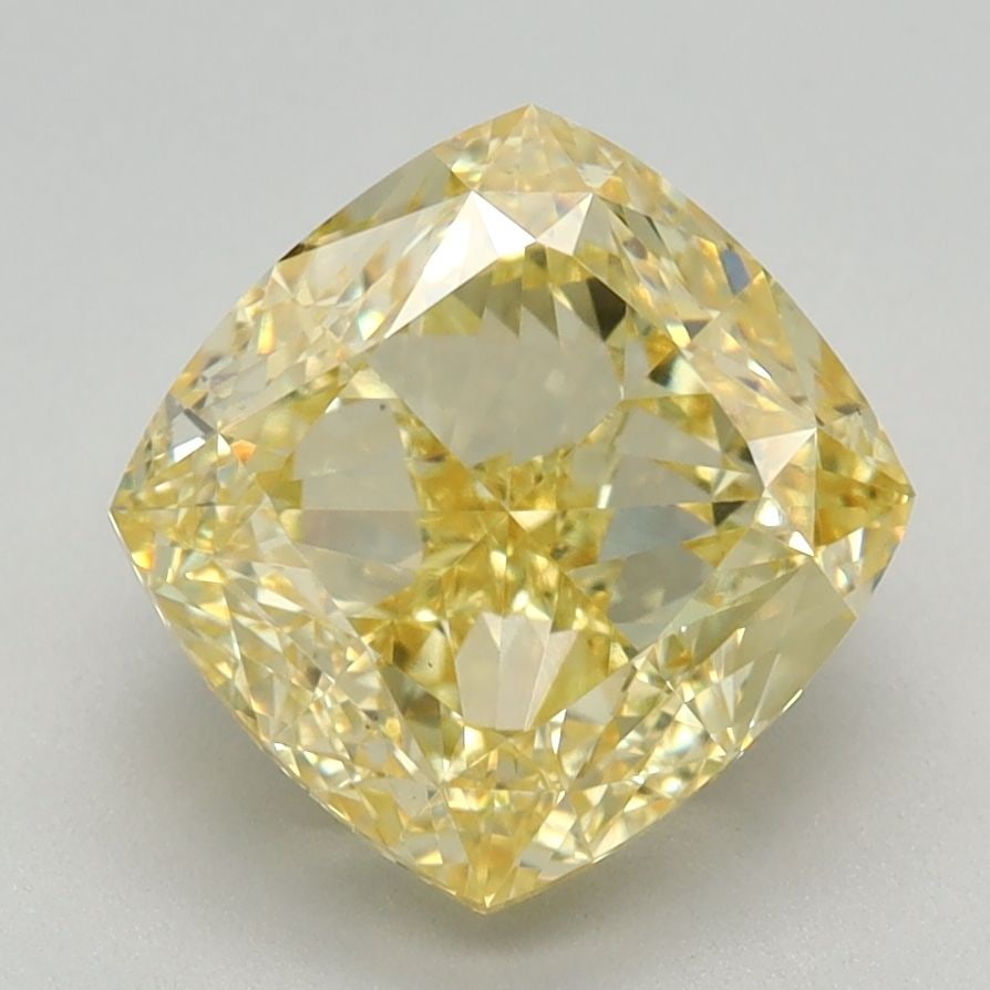 Loose Diamond - CUSHION BRILLIANT 2.78ct Fancy Intense Yellow VS1: Loose Diamond - CUSHION BRILLIANT 2.78ct Fancy Intense Yellow VS1 Source: This is a real non-mined Diamond that has been grown in a lab Shape: CUSHION BRILLIANT Carats: 2.78 Color: Fancy Intense Yello