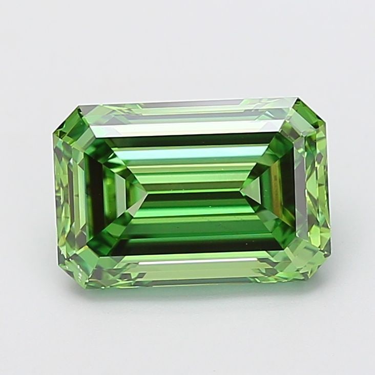 Loose Diamond - EMERALD 4.05ct Fancy Vivid Green VS1 (1 of 1)
