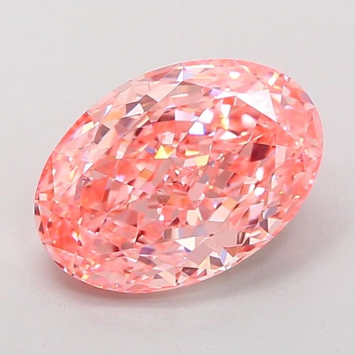 Loose Diamond - OVAL 2.77ct Fancy Vivid Pink VVS2: Loose Diamond - OVAL 2.77ct Fancy Vivid Pink VVS2 Source: This is a real non-mined Diamond that has been grown in a lab Shape: OVAL Carats: 2.77 Color: Fancy Vivid Pink Certification: IGI Video: