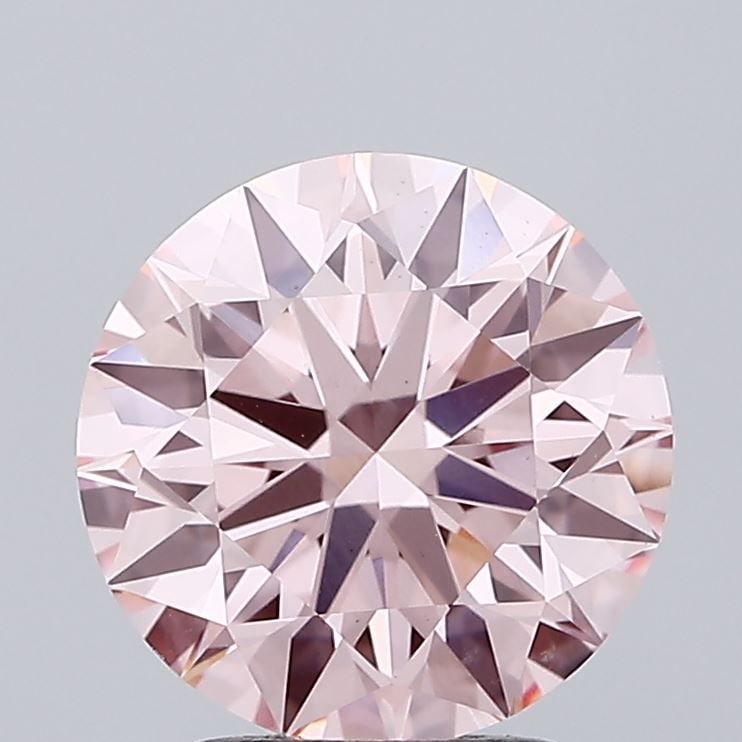 Ideal Loose Diamond - ROUND 2.46ct Fancy Vivid Pink VS2: Ideal Loose Diamond - ROUND 2.46ct Fancy Vivid Pink VS2 Source: This is a real non-mined Diamond that has been grown in a lab Shape: ROUND Carats: 2.46 Color: Fancy Vivid Pink Certification: IGI Video