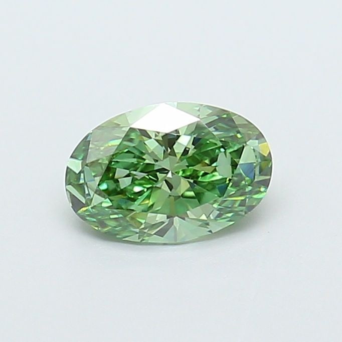 Loose Diamond - OVAL 0.79ct Fancy Vivid Green VS1: Loose Diamond - OVAL 0.79ct Fancy Vivid Green VS1 Source: This is a real non-mined Diamond that has been grown in a lab Shape: OVAL Carats: 0.79 Color: Fancy Vivid Green Certification: IGI Video: