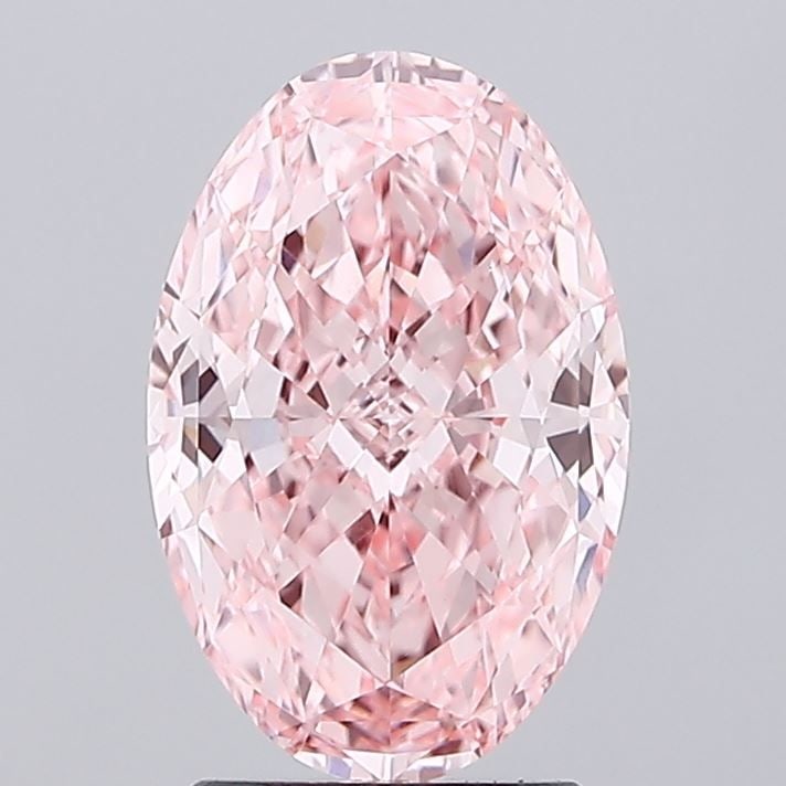 Loose Diamond - OVAL 2.56ct Fancy Vivid Pink VS1: Loose Diamond - OVAL 2.56ct Fancy Vivid Pink VS1 Source: This is a real non-mined Diamond that has been grown in a lab Shape: OVAL Carats: 2.56 Color: Fancy Vivid Pink Certification: IGI Video: