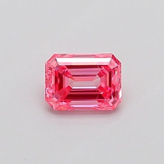 Loose Diamond - EMERALD 0.3ct Fancy Vivid Pink SI1: Loose Diamond - EMERALD 0.3ct Fancy Vivid Pink SI1 Source: This is a real non-mined Diamond that has been grown in a lab Shape: EMERALD Carats: 0.3 Color: Fancy Vivid Pink Certification: IGI Video: