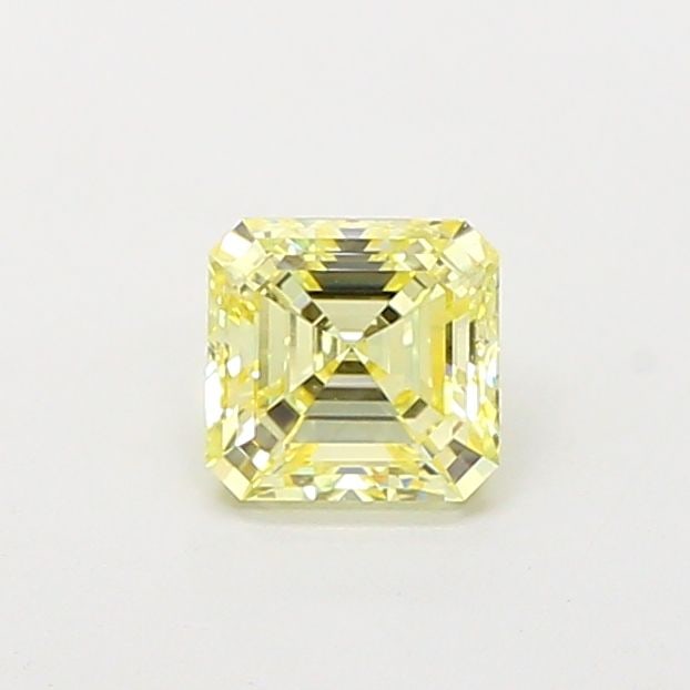 Loose Diamond - ASSCHER 1.05ct Fancy Light Yellow VVS2: Loose Diamond - ASSCHER 1.05ct Fancy Light Yellow VVS2 Source: This is a real non-mined Diamond that has been grown in a lab Shape: ASSCHER Carats: 1.05 Color: Fancy Light Yellow Certification: IGI Vi