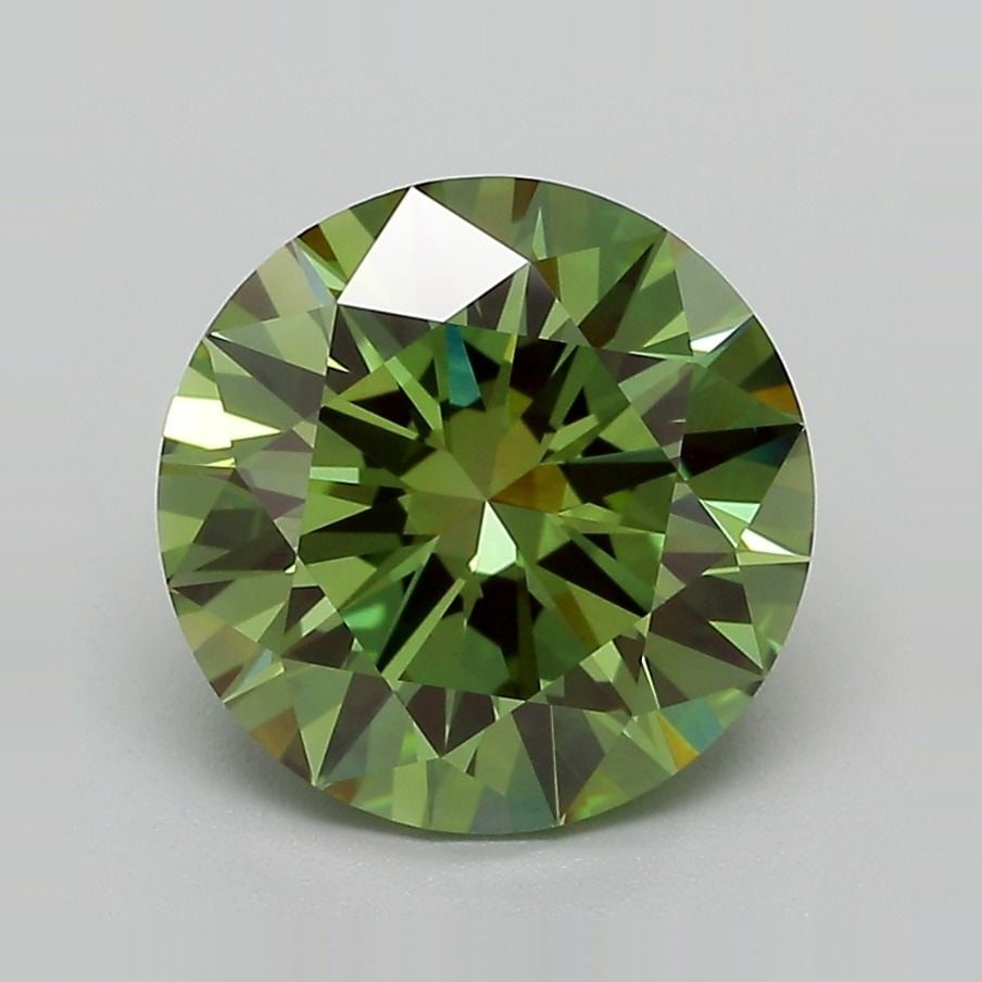 Loose Diamond - ROUND 3.57ct Fancy Vivid Green VS1: Loose Diamond - ROUND 3.57ct Fancy Vivid Green VS1 Source: This is a real non-mined Diamond that has been grown in a lab Shape: ROUND Carats: 3.57 Color: Fancy Vivid Green Certification: IGI Video: