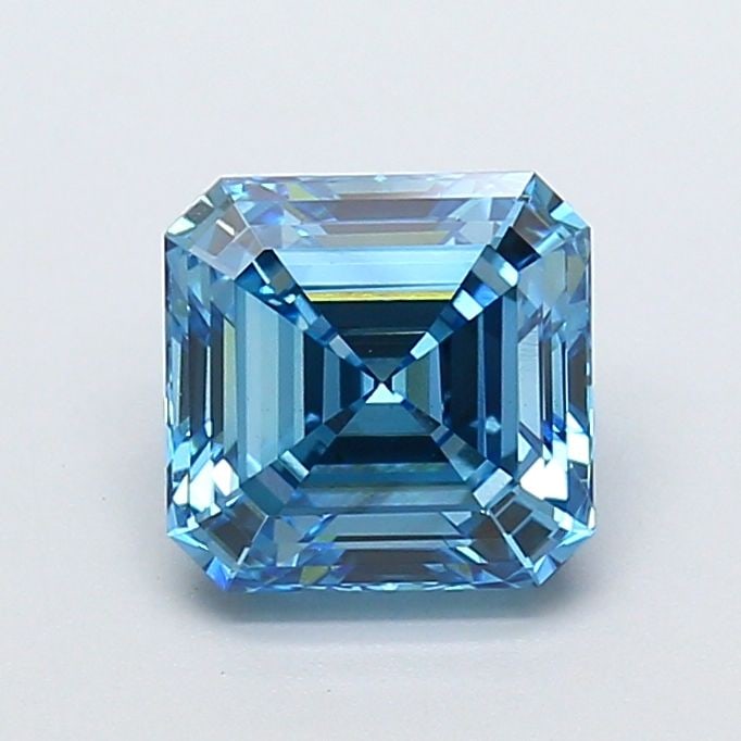 Loose Diamond - ASSCHER 2.09ct Fancy Vivid Blue VS1: Loose Diamond - ASSCHER 2.09ct Fancy Vivid Blue VS1 Source: This is a real non-mined Diamond that has been grown in a lab Shape: ASSCHER Carats: 2.09 Color: Fancy Vivid Blue Certification: IGI Video: