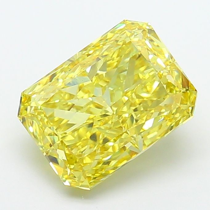 Loose Diamond - RADIANT 5.65ct Fancy Vivid Yellow VS2: Loose Diamond - RADIANT 5.65ct Fancy Vivid Yellow VS2 Source: This is a real non-mined Diamond that has been grown in a lab Shape: RADIANT Carats: 5.65 Color: Fancy Vivid Yellow Certification: IGI Vid
