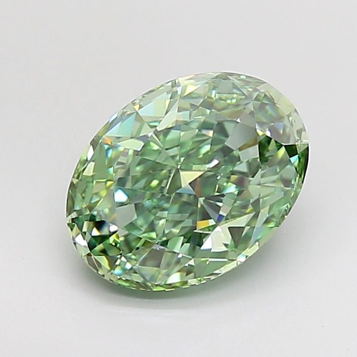 Loose Diamond - OVAL 2.96ct Fancy Vivid Green VS1: Loose Diamond - OVAL 2.96ct Fancy Vivid Green VS1 Source: This is a real non-mined Diamond that has been grown in a lab Shape: OVAL Carats: 2.96 Color: Fancy Vivid Green Certification: IGI Video: