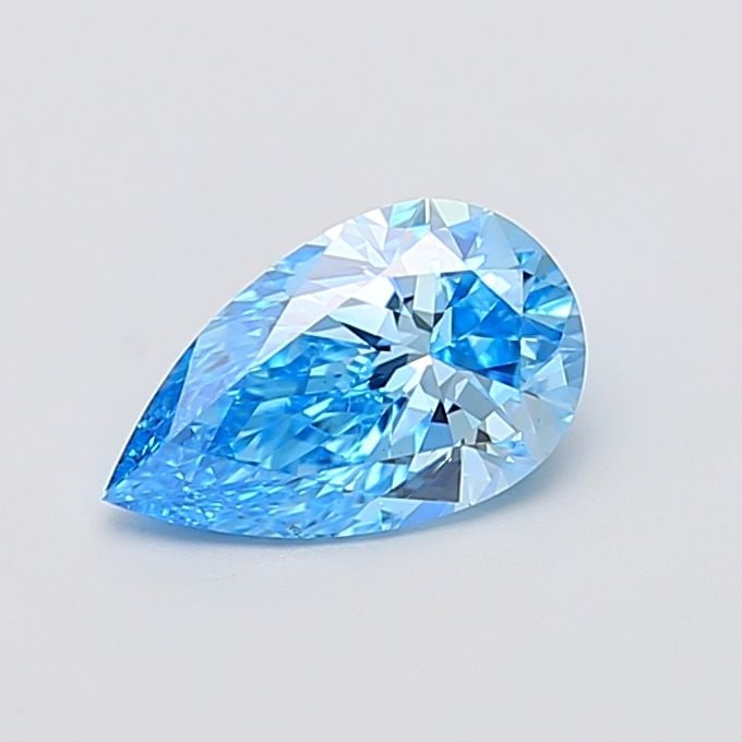 Loose Diamond - PEAR 1.33ct Fancy Vivid Blue VS1: Loose Diamond - PEAR 1.33ct Fancy Vivid Blue VS1 Source: This is a real non-mined Diamond that has been grown in a lab Shape: PEAR Carats: 1.33 Color: Fancy Vivid Blue Certification: IGI Video:
