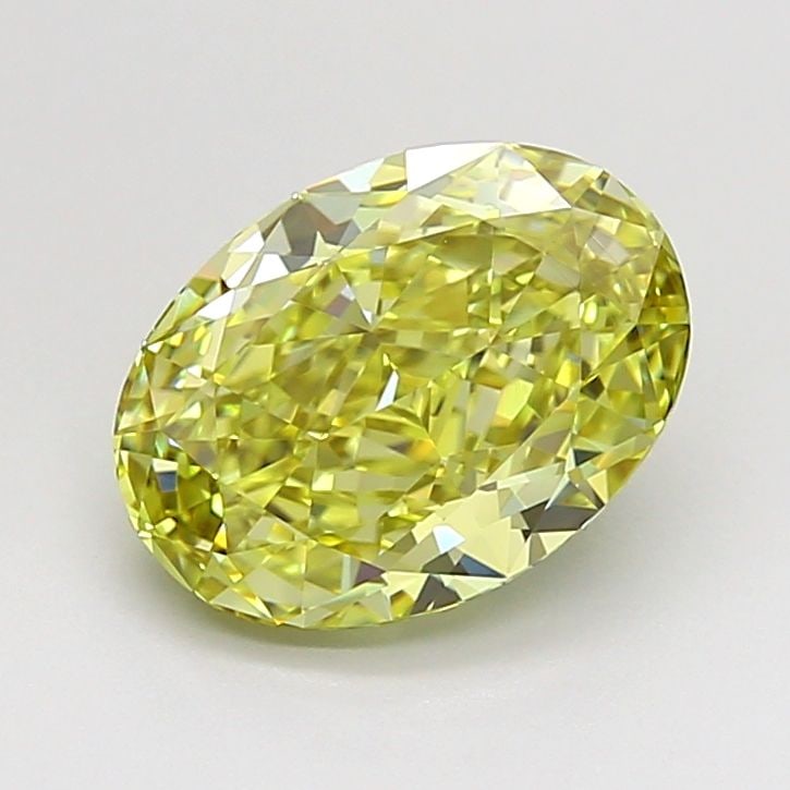 Loose Diamond - OVAL 2.15ct Fancy Intense Yellow VS1: Loose Diamond - OVAL 2.15ct Fancy Intense Yellow VS1 Source: This is a real non-mined Diamond that has been grown in a lab Shape: OVAL Carats: 2.15 Color: Fancy Intense Yellow Certification: IGI Video
